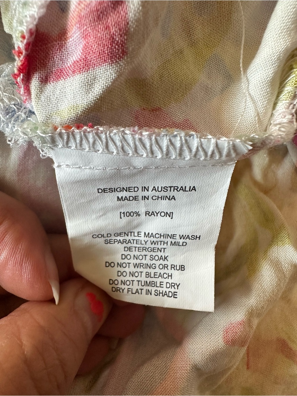 Label of Love Fiorella Greek Tropical Print Mini Dress Cover Up size medium - Picture 10 of 10